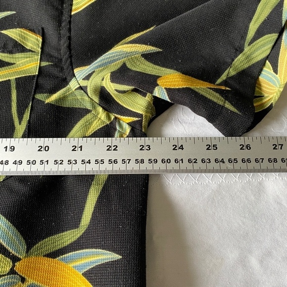 Penmans Vintage‎ Black Tropical Palms Short Sleeve Button Up Shirt Men's Medium - Picture 6 of 9